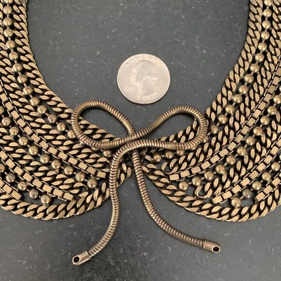 Dannijo Stella Bib Necklace – Vintage Rocker Chain Collar, Handmade NYC, Rare - Picture 9 of 9
